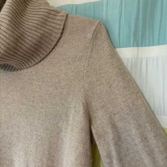 Kenar Cashmere 100% Sweater Cowl Neck Cream Sz Large - Picture 3 of 9